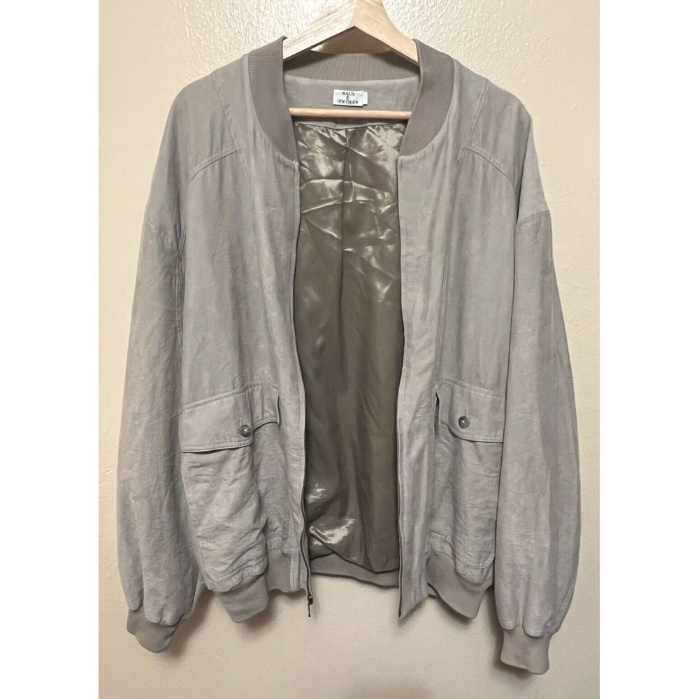 MAUS & HOFFMAN Del Lago II Microfiber Blouson‎ Jacket Tan Bomber Style Mens Sz L